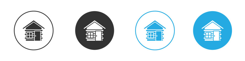 Cabin icon. simple illustration graphic doodle black design