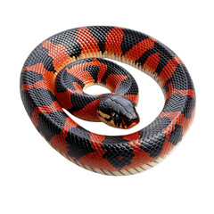 Naklejka premium Scarlet Snake Coiled, Reptile, Wildlife, Nature