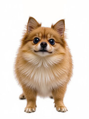 Obraz premium a brown golden yellow orange Pomeranian puppy dog