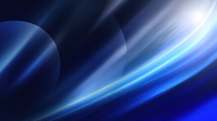 Fototapeta premium Cosmic Scene with Planetary Shadows and Radiant Blue-White Light