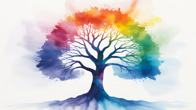 Watercolor Tree of Life Symbolism