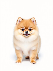 Obraz premium a brown golden yellow orange Pomeranian puppy dog