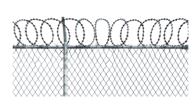 Chain Link Fence with Razor Barbed Wire for Urban Security