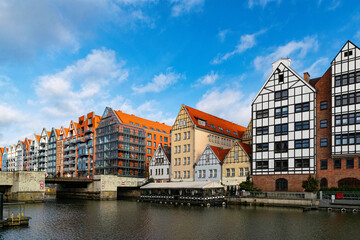 Old houses and street in Gdansk	
