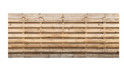 Modern Minimalist Light Wooden Slat Fence Panel with Horizontal Planks