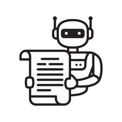 AI Bot reviewing data and analyzing information for digital insights