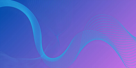 Abstract blue and purple background with wavy lines. Vector illustration.