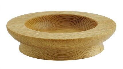 Elegant Light Oak Wood Bowl, Modern Design, Handmade Wooden Dish