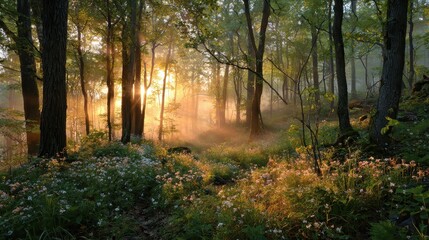 Obraz premium morning in the forest