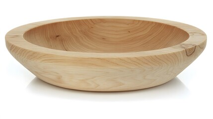 Natural Light Wood Bowl, Rustic Wooden Serving Dish, Empty Wooden Container