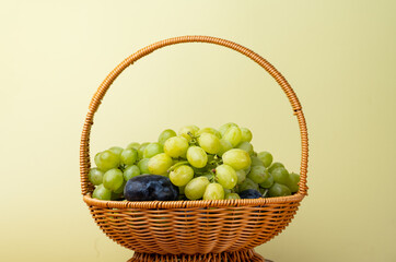  grapes and plums