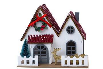 Christmas house isolated