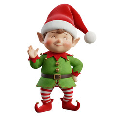 3D Render Christmas Elf Figurine &ndash; Holiday Decoration