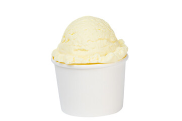 ice cream in paper cup isolated