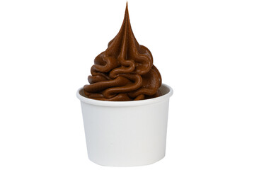 ice cream in paper cup isolated