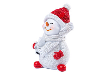 funny christmas snowman isolated