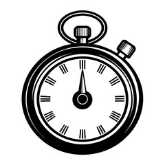 Vintage stopwatch illustration vector graphic design element for timekeeping and precision timing needs