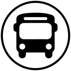 bus icon on white background