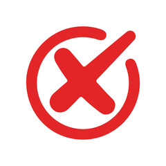 Obraz premium red cross mark