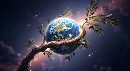 Earth Embraced by Peace