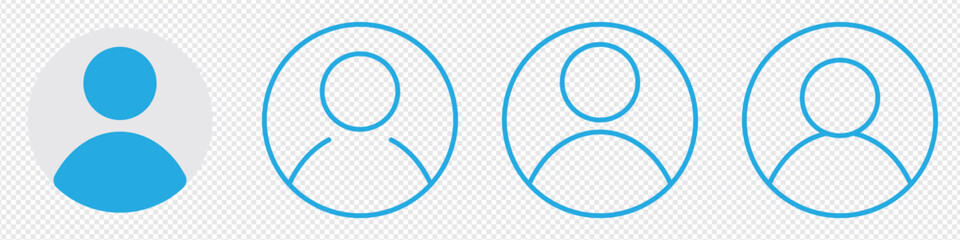 User profile icon vector. Avatar or person icon. Person and Profile, User silhouette isolated on transparant background. vector illustration.