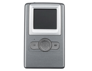 Front View of Gray Portable MP3 Music Player, Isolated PNG