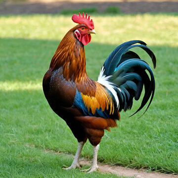 gallo di razza livornese collo oro