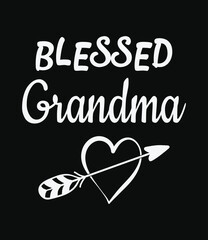 Blessed grandma, Happy grandparents day typography t shirt design with loving message for grandma