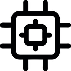 Obraz premium Abstract graphic of a microchip, symbolizing technology and innovation