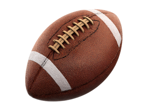 American football game ball isolated on black background, Isolated On White Background, Png Transparent