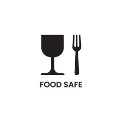 Fototapeta premium Universal Food Contact Safety Outline Symbol Graphic