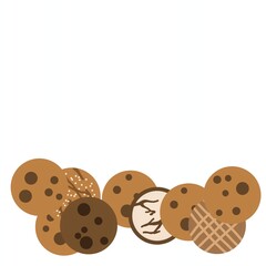 Homemade cookies cartoon vector illustration background and wallpaper