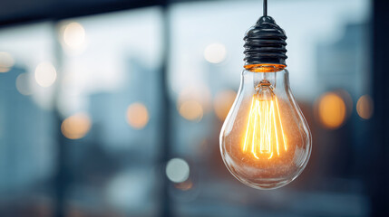 Innovative lighting concept represents creativity and new ideas in business development