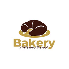 Bakery logo template design white background. Bread logo vector illustration
