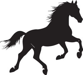 black horse vector illustration