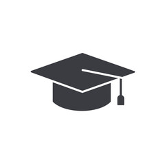 Academic Achievement Symbol Graduation Hat Icon for Education and Success