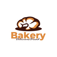 Bakery logo template design white background. Bread logo vector illustration
