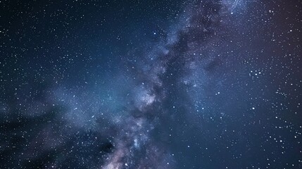 Fototapeta premium Milky way panorama as background image. Night starry sky with stars, planets, constellations and galaxies