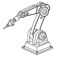 Illustration of an industrial robotic arm