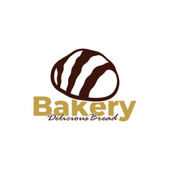 Bakery logo template design white background. Bread logo vector illustration
