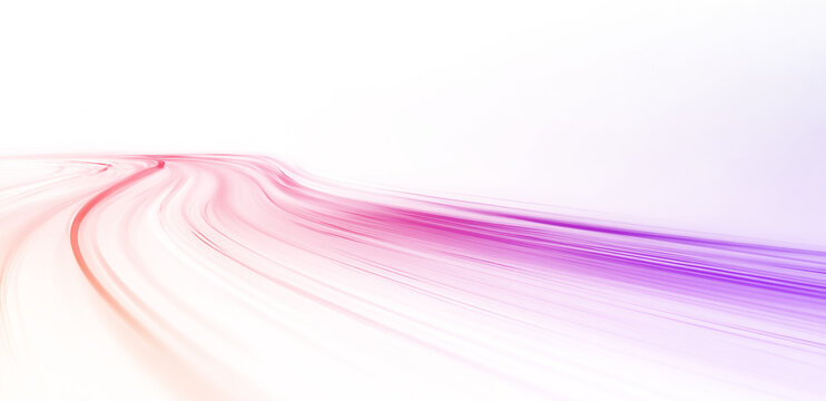 Abstract glowing luminous beam line with blur, colored streaks in motion, bright vector rays, fast laser trail and futuristic dynamic stripe effect.