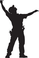 silhouette of a dancing girl