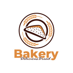 Bakery logo template design white background. Bread logo vector illustration
