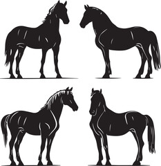 horse silhouette collection