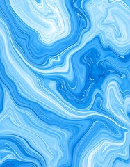 Intricate blue and white marbleized design showcases swirling patterns and flowing lines.