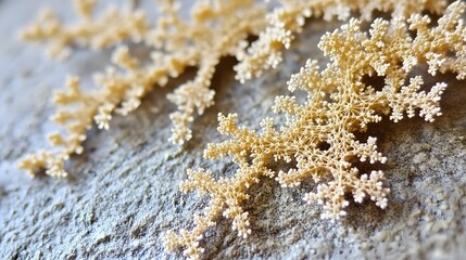 Intricate Beige Fractal Pattern on Textured Surface