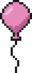 Fototapeta premium 8 bit birthday decoration balloon illustration