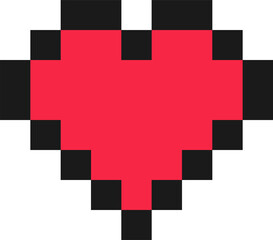 8-bit pixel heart illustration