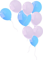 Cluster of Pastel Balloons
