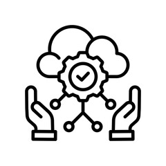 Cloud Service Management line icon
